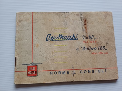 Aermacchi scooter Zeffiro 125 - Ghibli 125 1955 manuale uso …