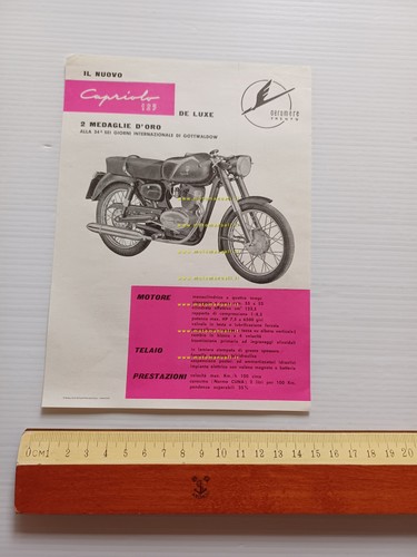Aeromere Capriolo 125 De Luxe 1960 depliant italiano originale