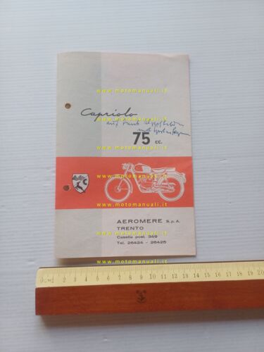 Aeromere Capriolo 75 Normale - Turismo Veloce 1961 depliant italiano …