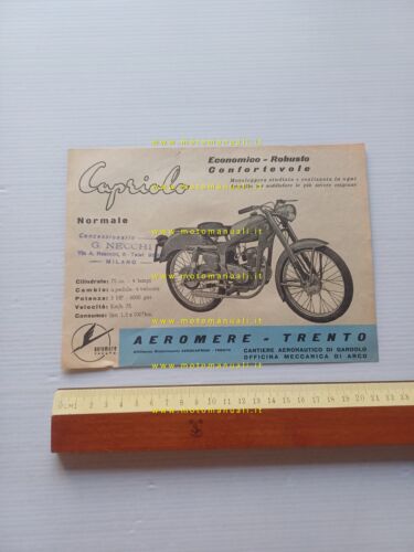Aeromere Capriolo 75 Normale depliant italiano originale