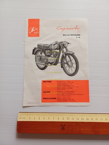 Aeromere Capriolo 75 Turismo Veloce 1960 depliant italiano originale