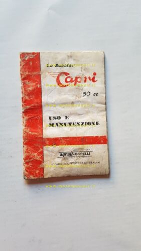 Agrati Capri Scooter 50 1968 manuale uso libretto originale owner's …