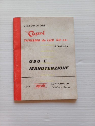 Agrati Capri Turismo De Lux 50 4v manuale uso libretto …