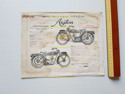 Aiglon 250 - 175 modelli 1925 depliant originale francese