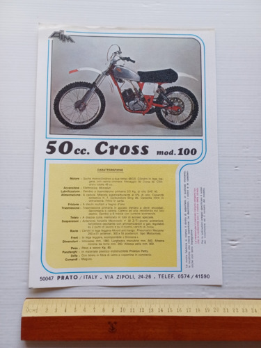 AIM 50 Cross 1977 depliant originale moto brochure