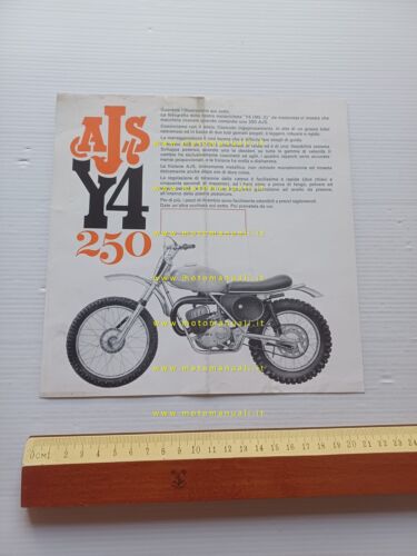 AJS 250 Y4 STORMER cross 1969 depliant ITALIANO originale