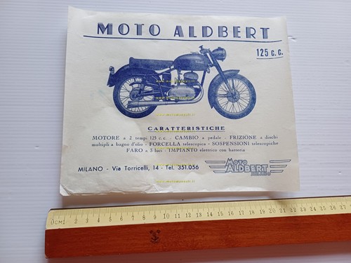 Aldbert 125 depliant italiano originale