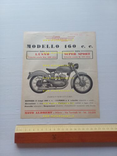 Aldbert 160 1953 depliant italiano originale