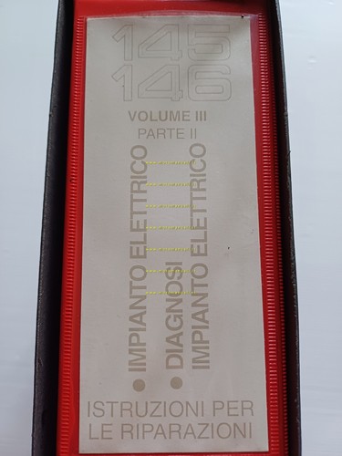 Alfa Romeo 145-146 1996-9 manuale officina Impianto elettrico-Diagnosi vol. III