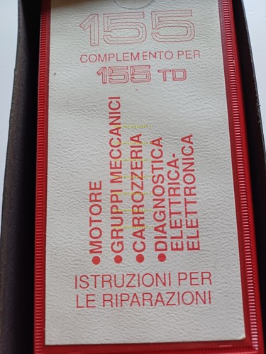 Alfa Romeo 155 TD 1998 COMPLEMENTO manuale officina originale