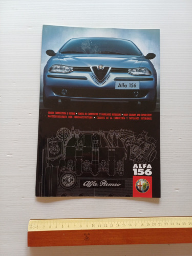 ALFA ROMEO 156 cartella colori + colori interni 1999 depliant …