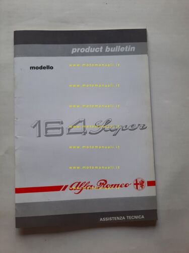 Alfa Romeo 164 Super 1992 Product Bulletin manuale no depliant