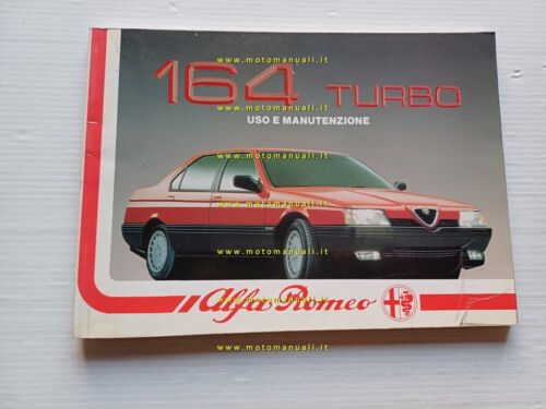 Alfa Romeo 164 Turbo 1988 manuale uso manutenzione originale
