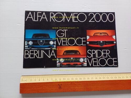 Alfa Romeo 2000 Berlina-GT Veloce-Spider Veloce 1973 depliant italiano originale