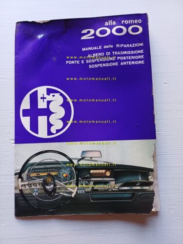 Alfa Romeo 2000-Spider-Sprint manuale officina trasmissione - sospensioni 1962