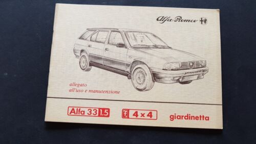 Alfa Romeo 33 1.5 4x4 Giardinetta 1984 varianti manuale uso …