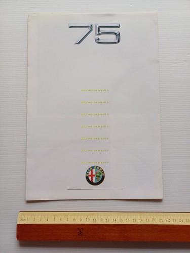 Alfa Romeo 75 modelli 1988 depliant italiano originale