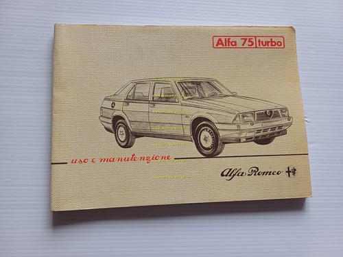Alfa Romeo 75 Turbo 1986 manuale uso manutenzione libretto istruzioni …