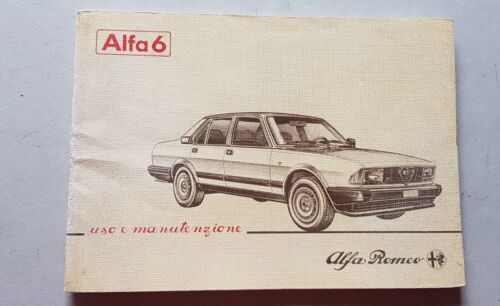 Alfa Romeo Alfa 6 2.5 1983 manuale uso originale owner's …
