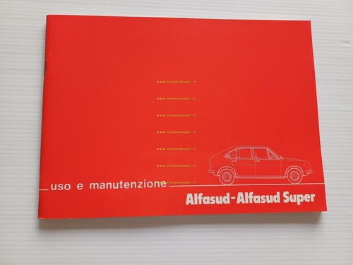 Alfa Romeo Alfasud - Alfasud Super 1977 manuale uso manutenzione …