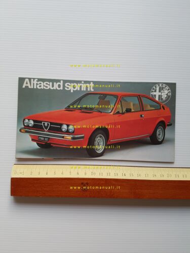 Alfa Romeo Alfasud Sprint 1978 depliant originale italiano