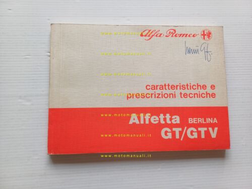 Alfa Romeo Alfetta - GT - GTV 1977-80 manuale officina …