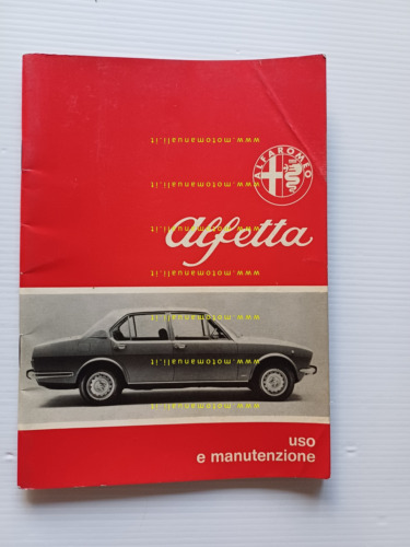 Alfa Romeo Alfetta 1.8 1972 manuale uso manutenzione libretto originale