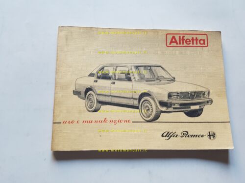 Alfa Romeo Alfetta 1981 manuale uso manutenzione libretto istruzioni originale