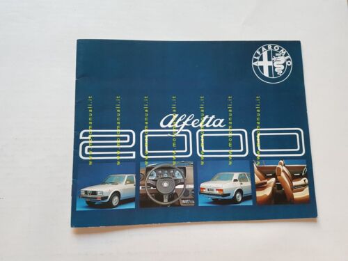 Alfa Romeo Alfetta 2000 1977 depliant originale