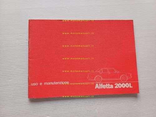 Alfa Romeo Alfetta 2000 L 1981 manuale uso manutenzione libretto …