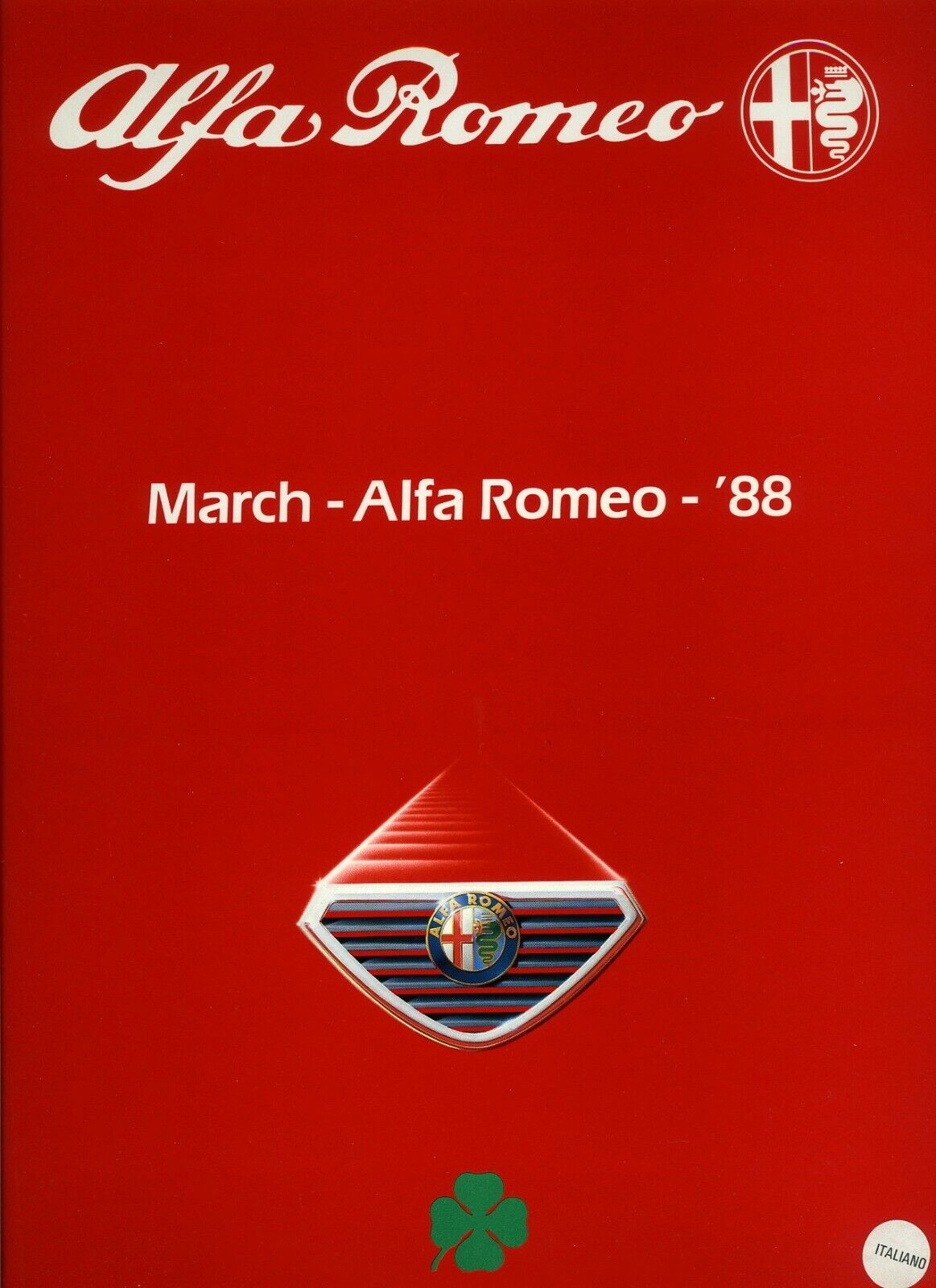 Alfa Romeo Corse March Formula Indy 1988 cartella stampa originale …