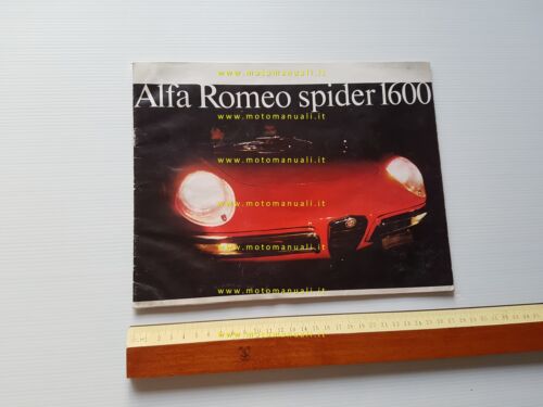 Alfa Romeo Duetto 1600 Spider coda tonda depliant originale italiano