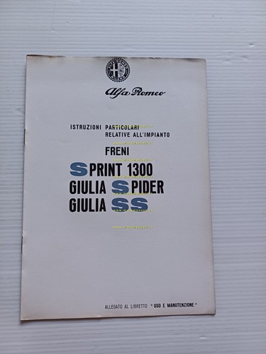 Alfa Romeo Giulia Spider - SS - Sprint 1300 1964 …