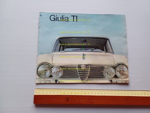 Alfa Romeo Giulia T.I. 1.6 1964 depliant italiano originale