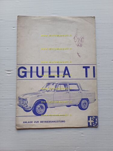 Alfa Romeo Giulia TI 1966 AGGIORNAMENTO originale testo TEDESCO