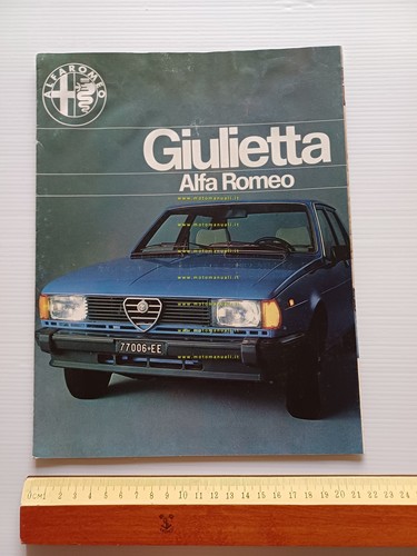 Alfa Romeo Giulietta 1.3 - 1.6 1977 depliant originale italiano