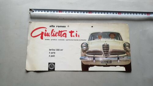 Alfa Romeo Giulietta 1300 TI 1958 depliant originale auto brochure