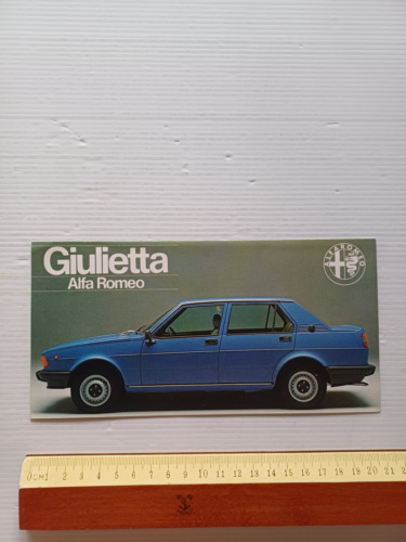 Alfa Romeo Giulietta 1977 depliant originale italiano brochure