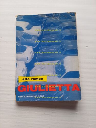 Alfa Romeo Giulietta SZ Sprint Spider Veloce 1962 manuale uso …