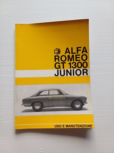Alfa Romeo GT 1300 Junior 1968 manuale uso manutenzione libretto …