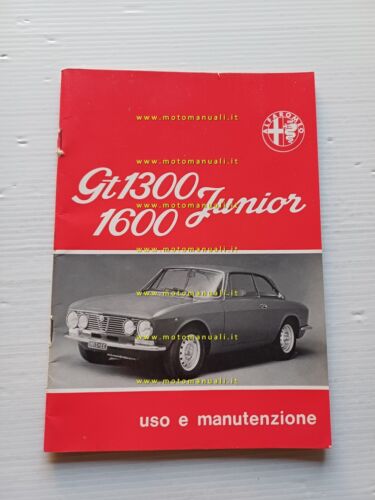 Alfa Romeo GT Junior 1.3 - 1.6 1974 manuale uso …