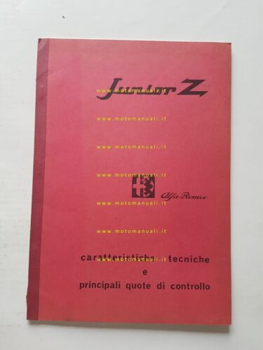 Alfa Romeo Junior Z 1.3 1969 manuale officina caratteristiche tecniche …