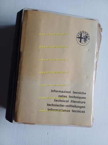 Alfa Romeo raccolta informazioni tecniche per le officine 1976 originale