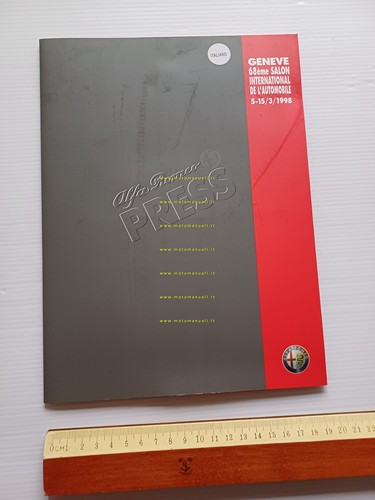 Alfa Romeo Salone Internazionale Auto Geneve 1998 cartella stampa originale