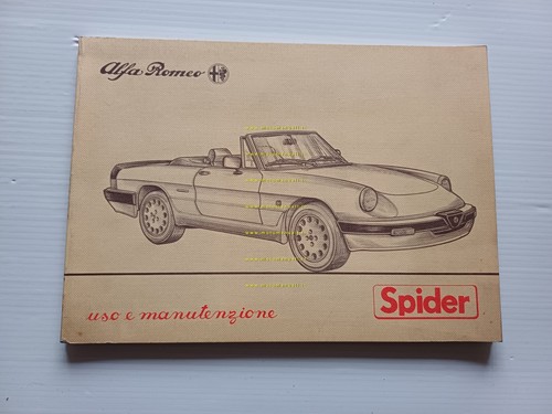 Alfa Romeo Spider 1.6 - 2.0 -QV 1986 manuale uso …