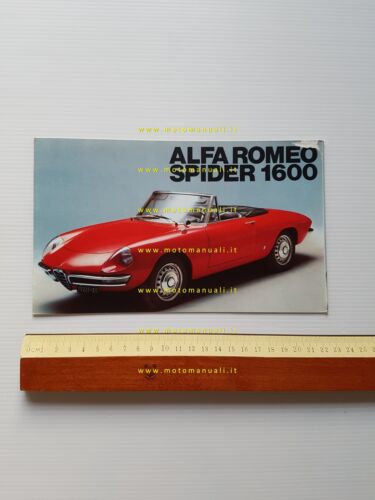 Alfa Romeo Spider 1600 1967 depliant originale italiano