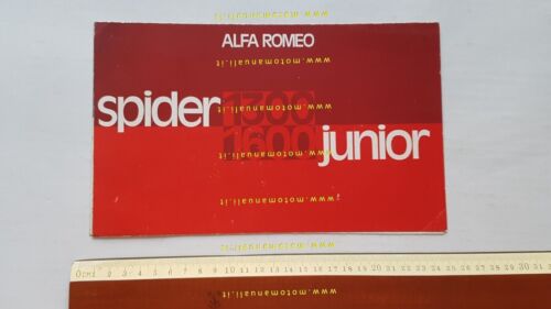 Alfa Romeo Spider Junior 1.3 - 1.6 1974 depliant OLANDESE …