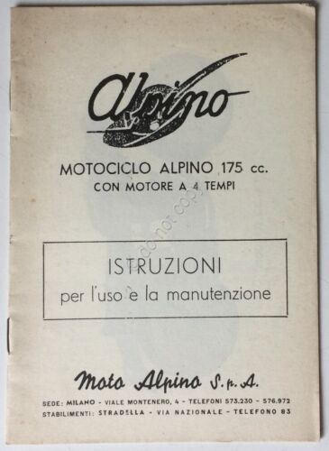 Alpino - Motociclo Alpino 175 - 4 tempi - Istruzioni …