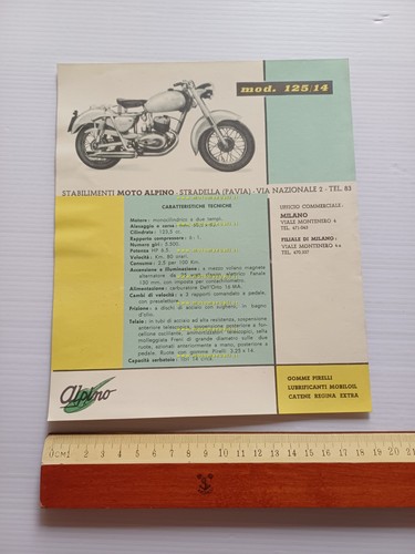 Alpino 125-14 depliant originale italiano