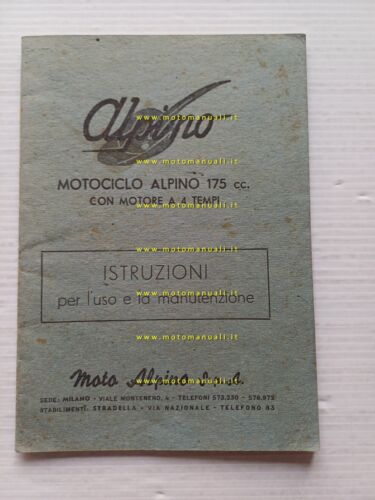 Alpino 175 4T manuale uso manutenzione moto libretto istruzioni originale